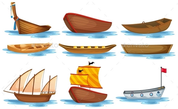 GraphicRiver Boat Set 9337007 GraphicRiver Boat Set 9337007