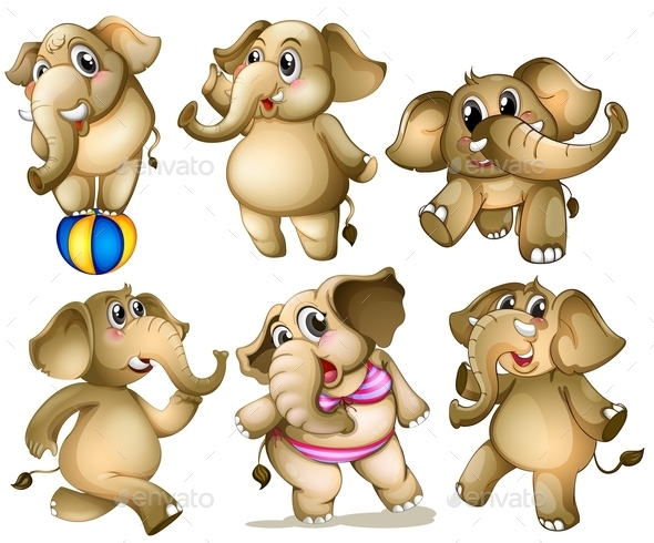 GraphicRiver Elephant Set 9337062 GraphicRiver Elephant Set 9337062