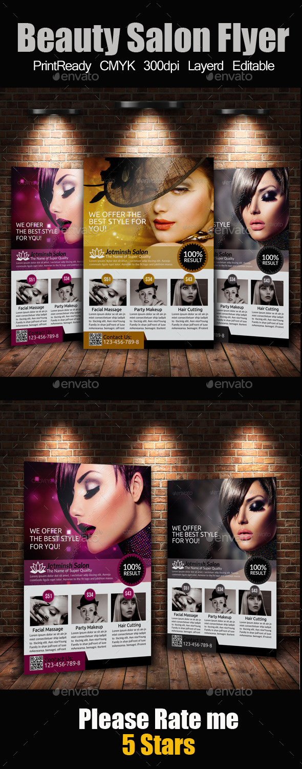 A4 Beauty Salon Flyer