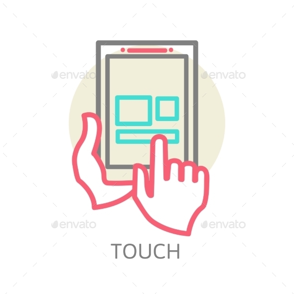 GraphicRiver Touch Screen Tablet PC Sign Icon 9338791 GraphicRiver Touch Screen Tablet PC Sign Icon 9338791