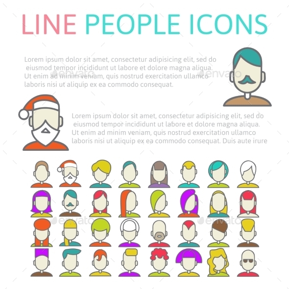 GraphicRiver Set User Line Icons 9338801 GraphicRiver Set User Line Icons 9338801