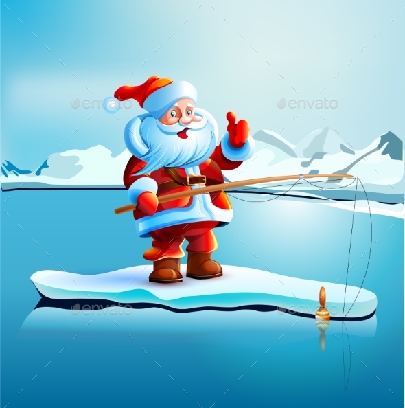 GraphicRiver Santa Claus Shows Thumbs Up 9339653 GraphicRiver Santa Claus Shows Thumbs Up 9339653