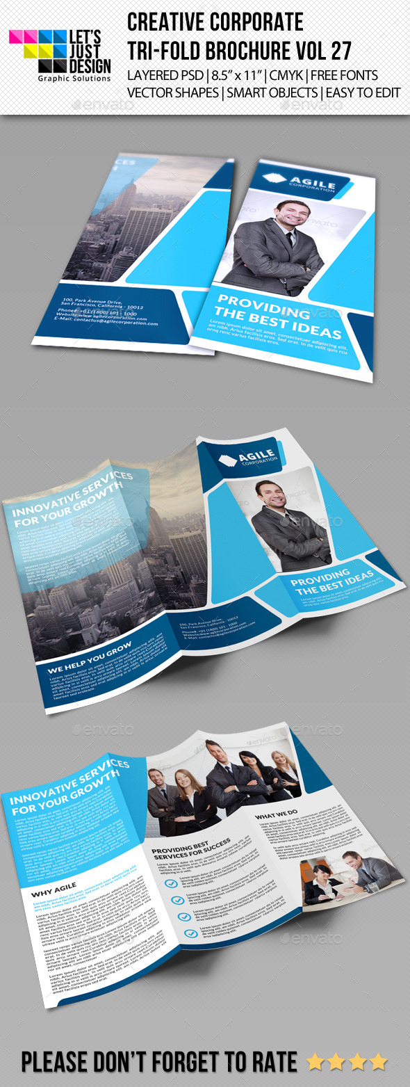 Creative Corporate Tri-Fold Brochure Vol 27 (Corporate)