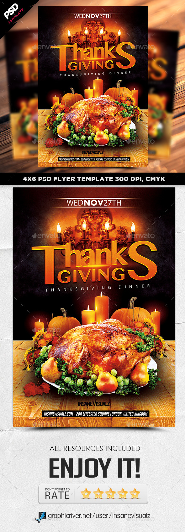 GraphicRiver Thanksgiving Dinner Flyer 9295801 GraphicRiver Thanksgiving Dinner Flyer 9295801