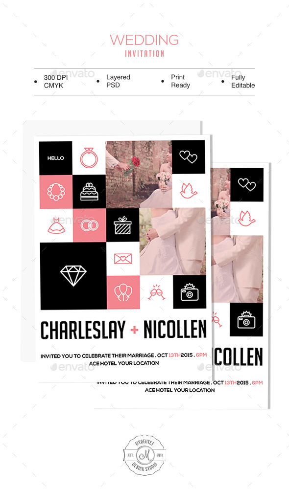 GraphicRiver Wedding Invitation 9342733 GraphicRiver Wedding Invitation 9342733