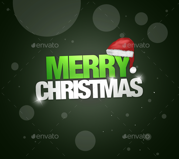Merry Christmas red creative graphic design