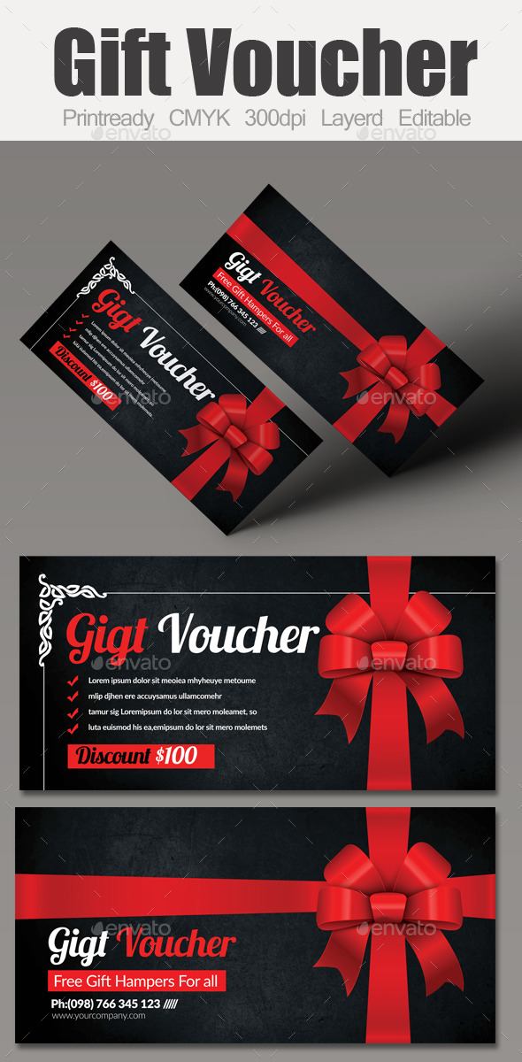 Multi Use Business Gift Voucher (Cards & Invites)