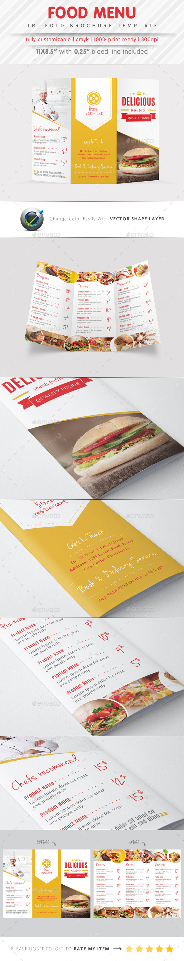 GraphicRiver Food Menu Tri Fold Brochure 9343324 GraphicRiver Food Menu Tri Fold Brochure 9343324
