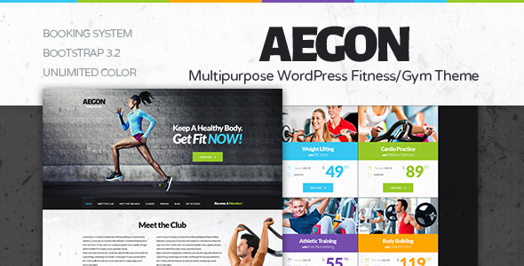 Download Aegon v1.0 – Responsive Gym/Fitness Club WordPress Theme