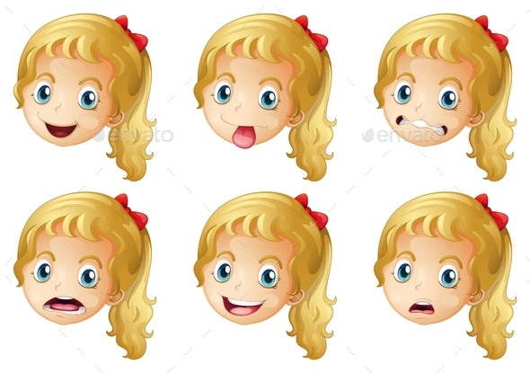 GraphicRiver Girl Faces with Expressions 9343564 GraphicRiver Girl Faces with Expressions 9343564