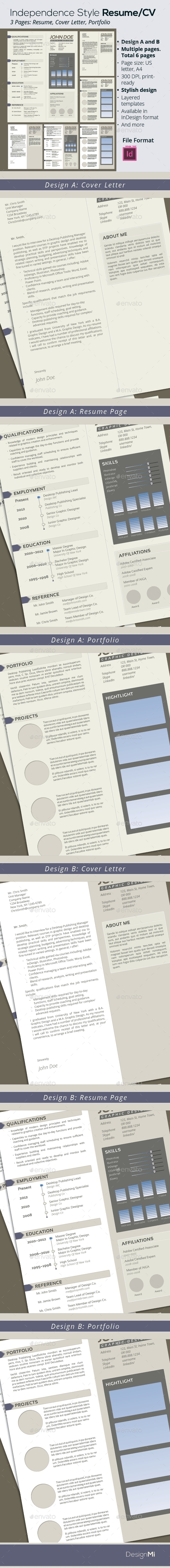 GraphicRiver Independence Style Resume CV 6 Pages 9344670 GraphicRiver Independence Style Resume CV 6 Pages 9344670