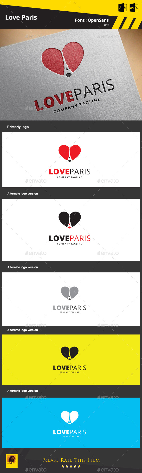 GraphicRiver Love Paris Logo Template 9344712 GraphicRiver Love Paris Logo Template 9344712