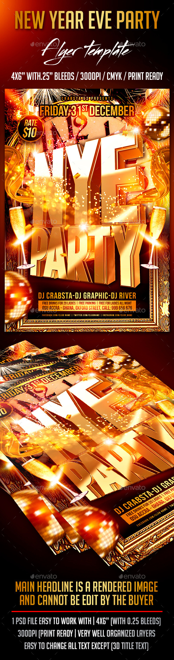 GraphicRiver NYE Party Flyer Template 9345790 GraphicRiver NYE Party Flyer Template 9345790