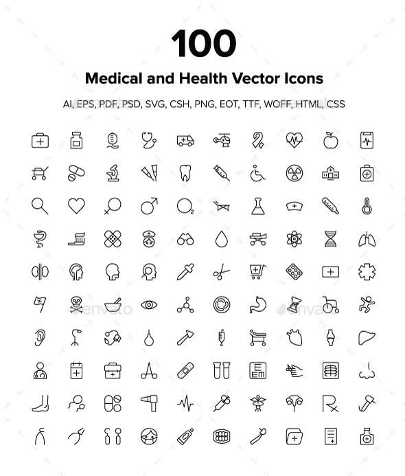 GraphicRiver Medical and Health Vector Icons Pack 9346231 GraphicRiver Medical and Health Vector Icons Pack 9346231