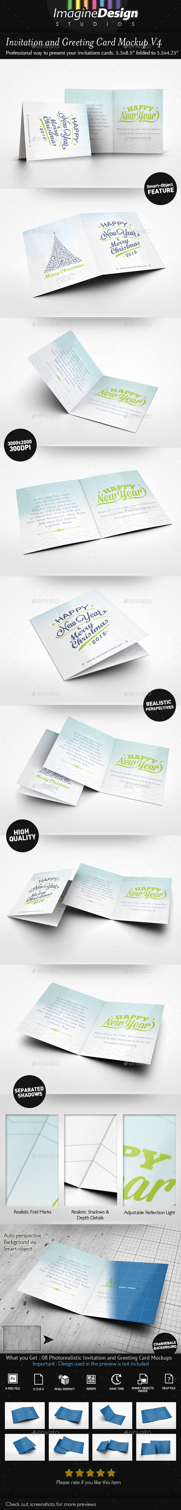 GraphicRiver Invitation and Greeting Card Mockup V4 9348229 GraphicRiver Invitation and Greeting Card Mockup V4 9348229