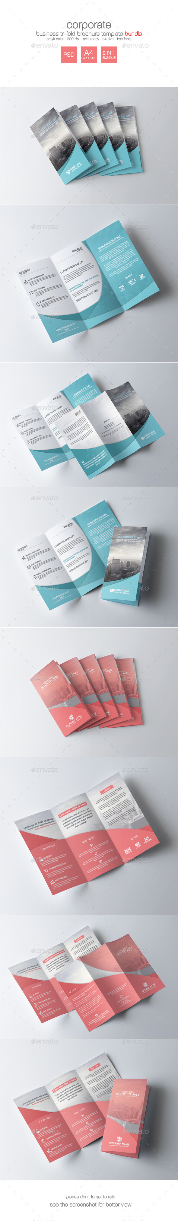 Corporate Tri-Fold Brochure Bundle (Corporate)