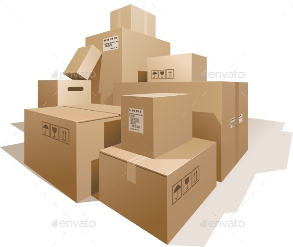 GraphicRiver Cardboard Boxes 9350547 GraphicRiver Cardboard Boxes 9350547