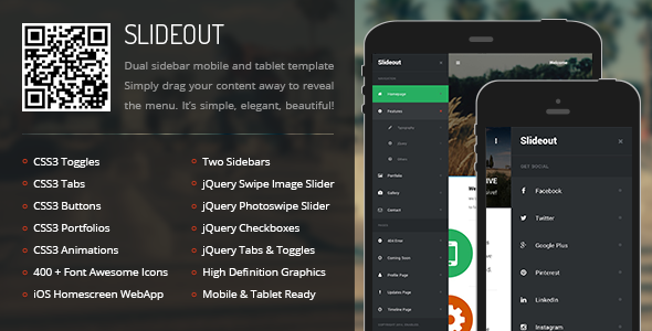 Slideout | Mobile & Tablet Responsive Template