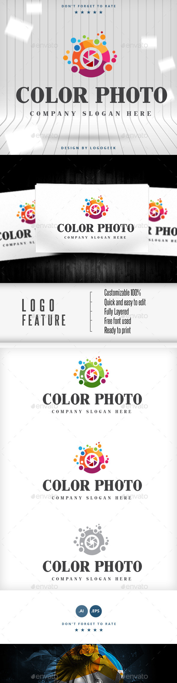 GraphicRiver Color Photo Logo 9350886 GraphicRiver Color Photo Logo 9350886