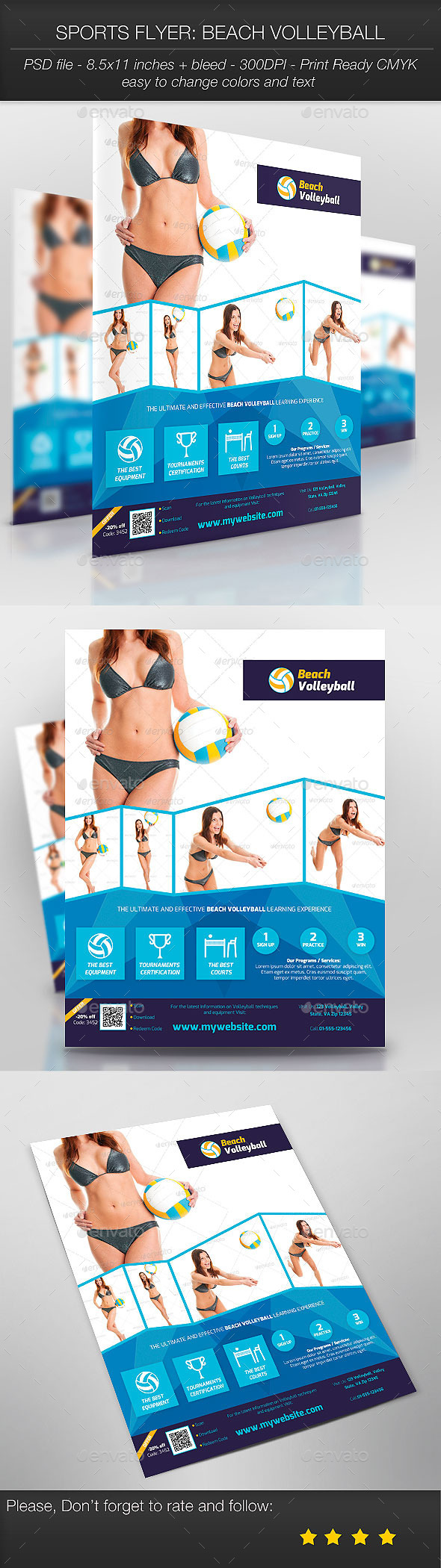 GraphicRiver Sports Flyer Beach Volleyball 9351240 GraphicRiver Sports Flyer Beach Volleyball 9351240