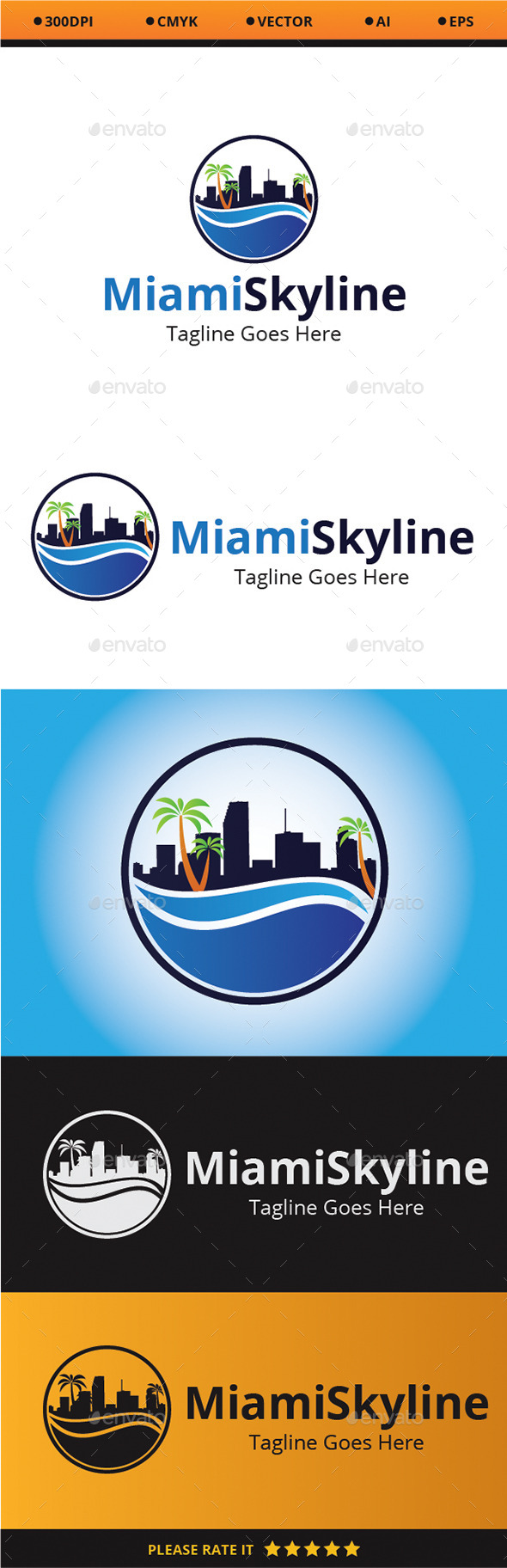 GraphicRiver Miami Skyline 9351250 GraphicRiver Miami Skyline 9351250