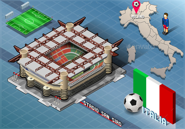 GraphicRiver Isometric Stadium San Siro Milan Italy 9352073 GraphicRiver Isometric Stadium San Siro Milan Italy 9352073