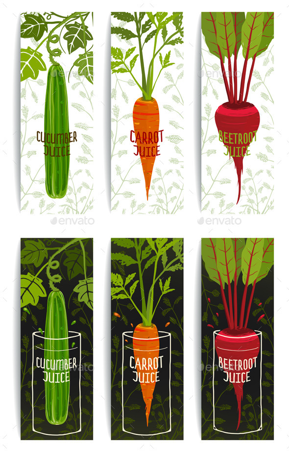 Healthy Vegetables Juices Design Collection