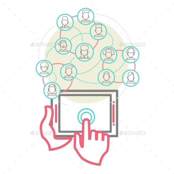 GraphicRiver Social Networking People Conceptual Vector Design 9355299 GraphicRiver Social Networking People Conceptual Vector Design 9355299