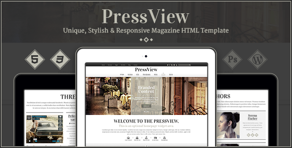 PressView - Vintage and Stylish Magazine Template