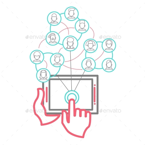 GraphicRiver Social Networking People Conceptual Vector Design 9355567 GraphicRiver Social Networking People Conceptual Vector Design 9355567