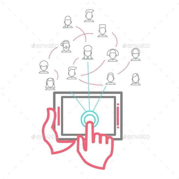 GraphicRiver Social Networking People Conceptual Vector Design 9355622 GraphicRiver Social Networking People Conceptual Vector Design 9355622