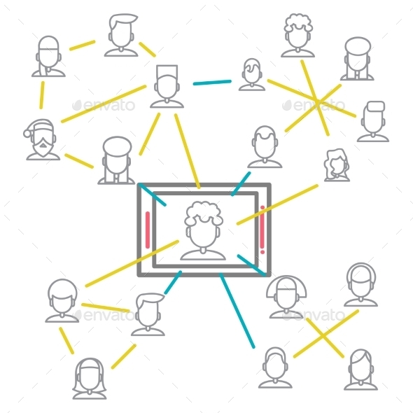 GraphicRiver Social Networking People Conceptual Vector Design 9355654 GraphicRiver Social Networking People Conceptual Vector Design 9355654
