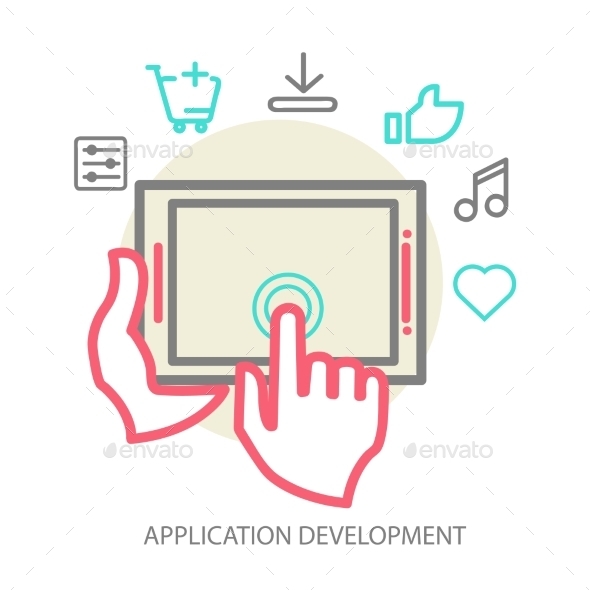 GraphicRiver Vector Mobile App Development Concept 9355656 GraphicRiver Vector Mobile App Development Concept 9355656