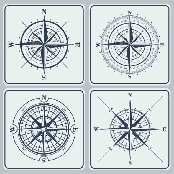 GraphicRiver Set of Compass Roses 9356197 GraphicRiver Set of Compass Roses 9356197