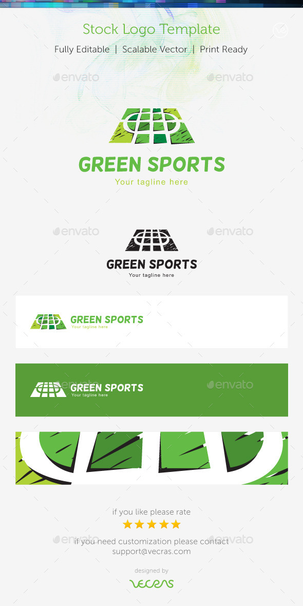 GraphicRiver Green Sports Stock Logo Template 9356198 GraphicRiver Green Sports Stock Logo Template 9356198