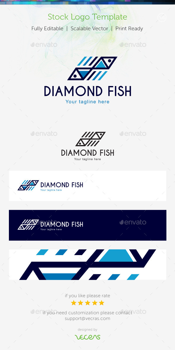 GraphicRiver Diamond Fish Stock Logo Template 9356206 GraphicRiver Diamond Fish Stock Logo Template 9356206