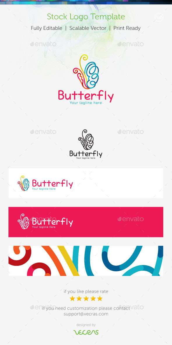 GraphicRiver Butterfly Stock Logo Template 9356217 GraphicRiver Butterfly Stock Logo Template 9356217