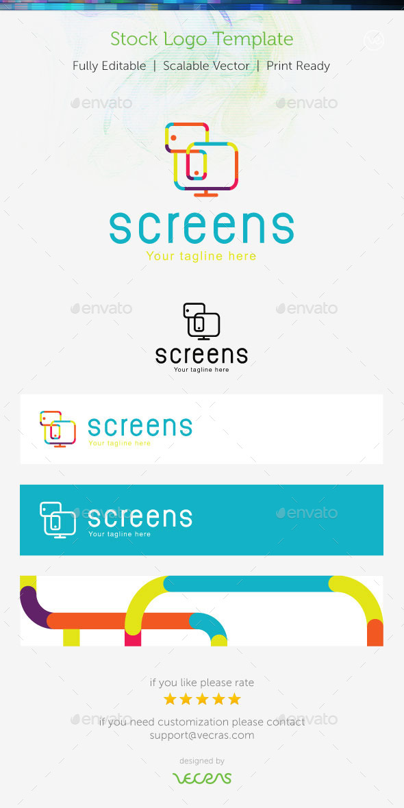 GraphicRiver Screens Stock Logo Template 9356262 GraphicRiver Screens Stock Logo Template 9356262