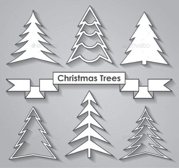 GraphicRiver Set of Christmas Trees 9356268 GraphicRiver Set of Christmas Trees 9356268
