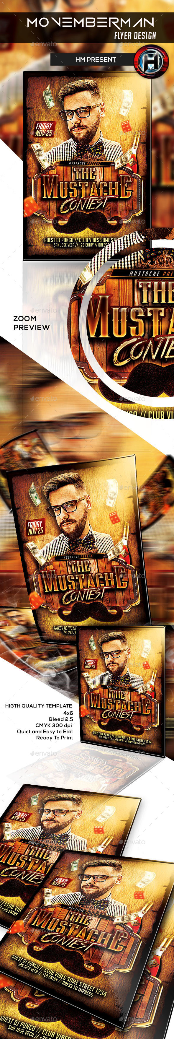 GraphicRiver Mustache Party Flyer Design 9356370 GraphicRiver Mustache Party Flyer Design 9356370