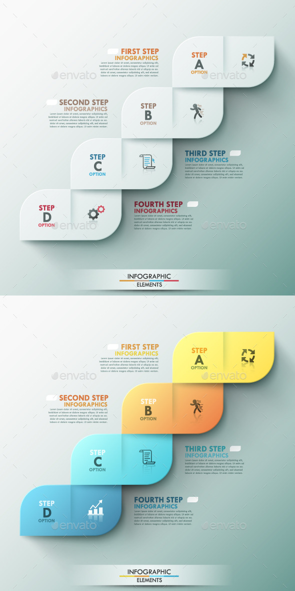 Modern Infographic Options Template (2 Colors) (Infographics)