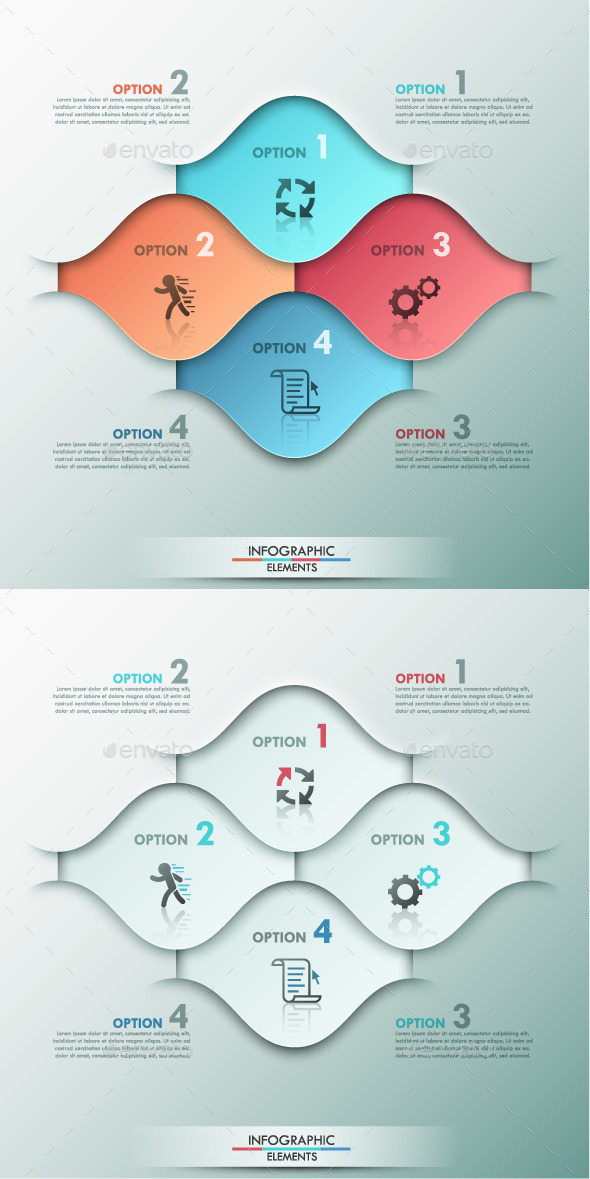 Modern Infographic Options Template (2 Colors) (Infographics)