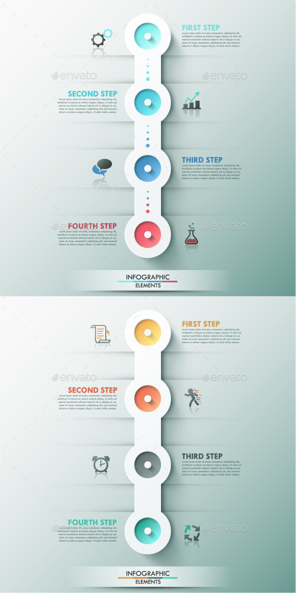 Modern Infographic Process Template 2 Colors Modern Infographic Process Template 2 Colors
