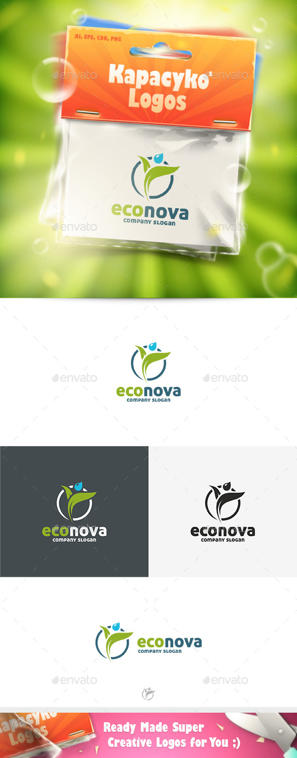 GraphicRiver Eco Nova Logo 9099681 GraphicRiver Eco Nova Logo 9099681