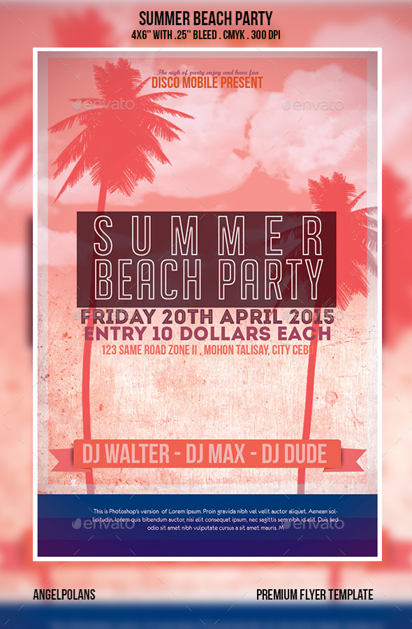 GraphicRiver Summer Beach Party 9356649 GraphicRiver Summer Beach Party 9356649