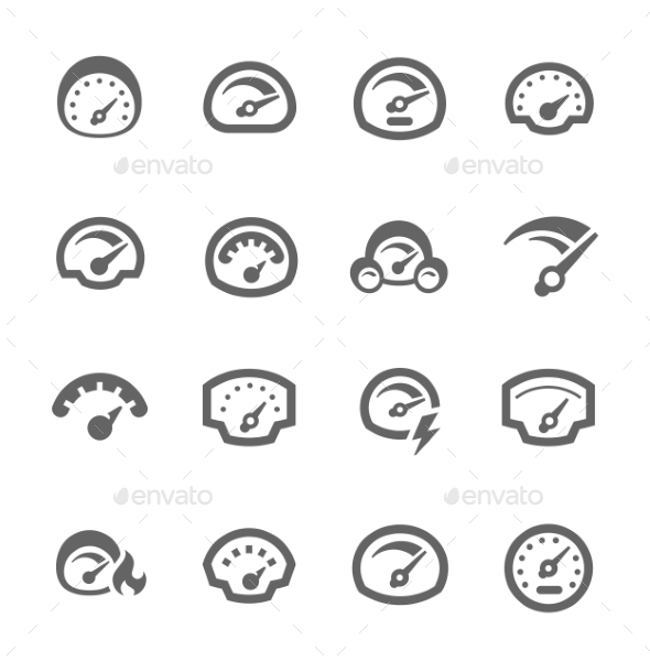 Speedometer Icons (Man-made objects)