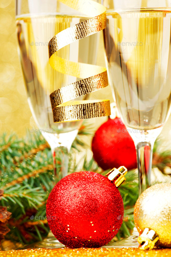 Champagne and christmas decor (Misc) Photo Download