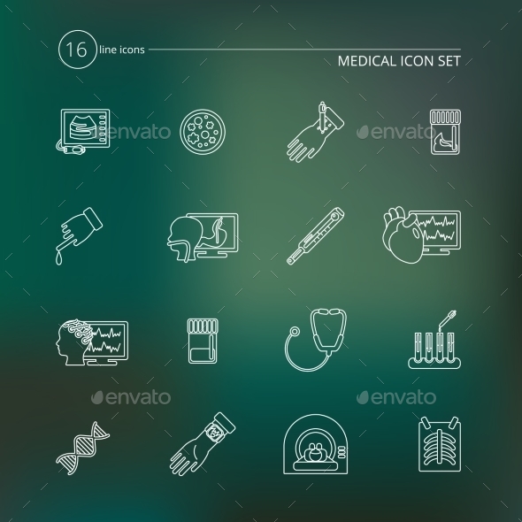 Medical Tests Icons Outline (Icons)