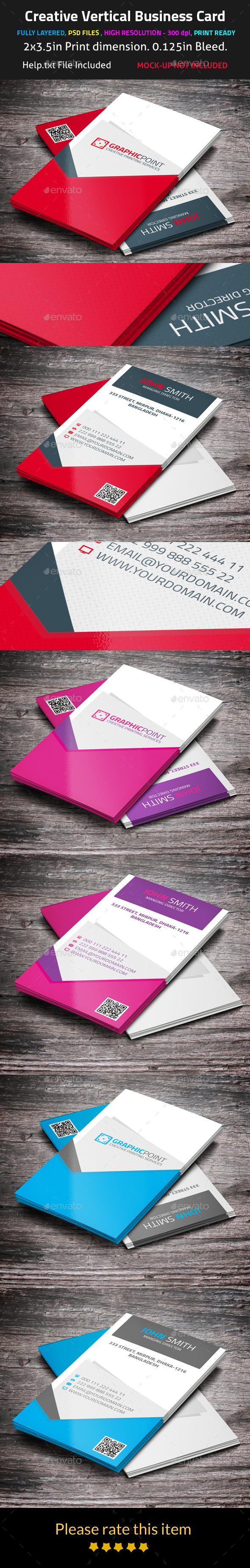 GraphicRiver Creative Vertical Business Card 9358850 GraphicRiver Creative Vertical Business Card 9358850