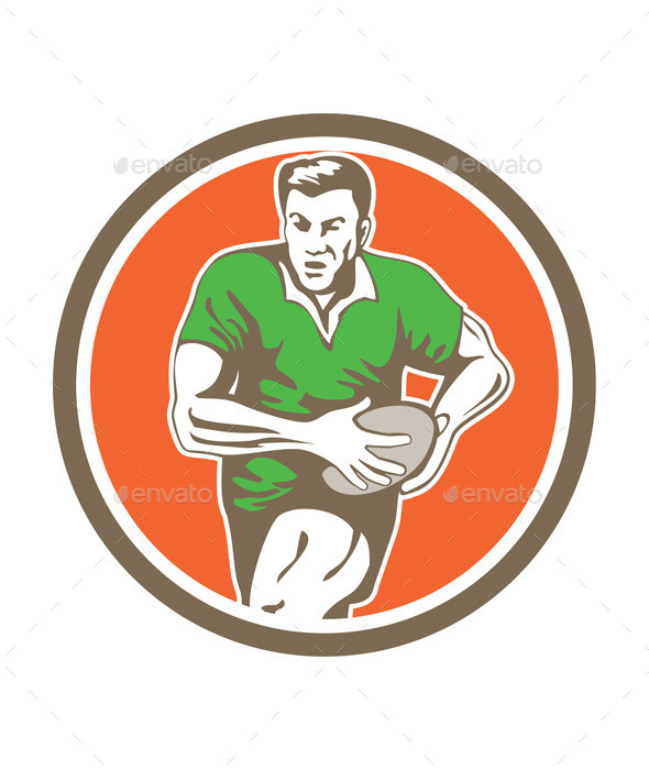 GraphicRiver Rugby Player Running Ball Circle Retro 9359956 GraphicRiver Rugby Player Running Ball Circle Retro 9359956